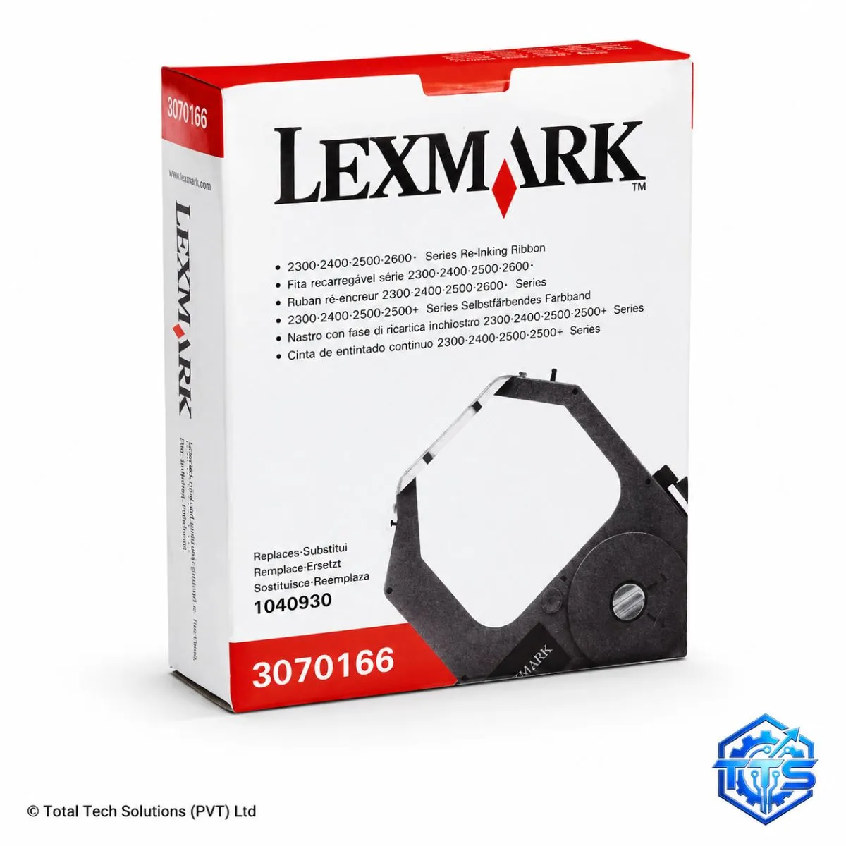 Lexmark 3070166 Black Re-Inking Ribbon for 2300 / 2400 / 2500 Series, image 2