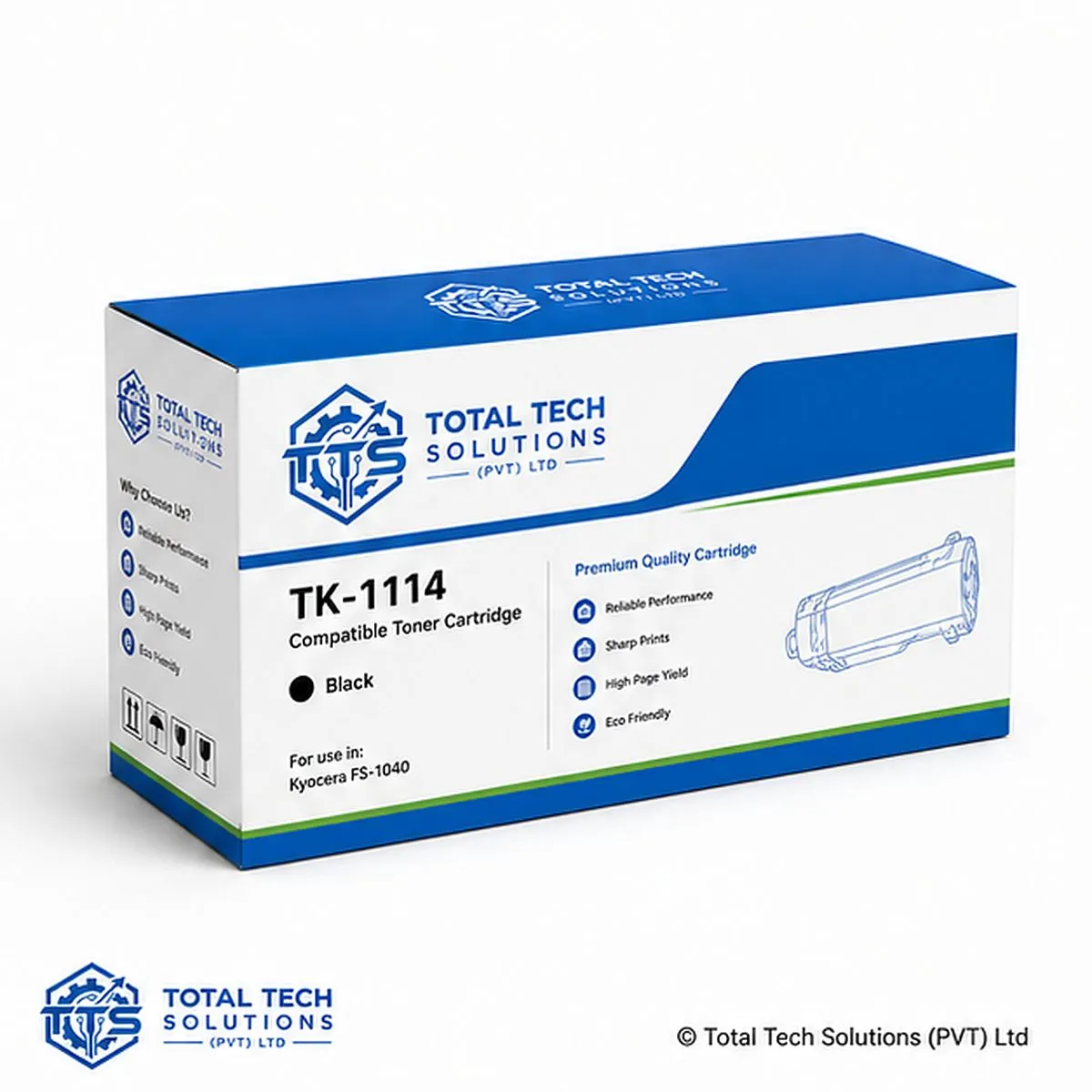 Total Tech Solutions TN-116 Compatible Black Toner Cartridge for Konica Minolta Bizhub 164/165/184/185/215