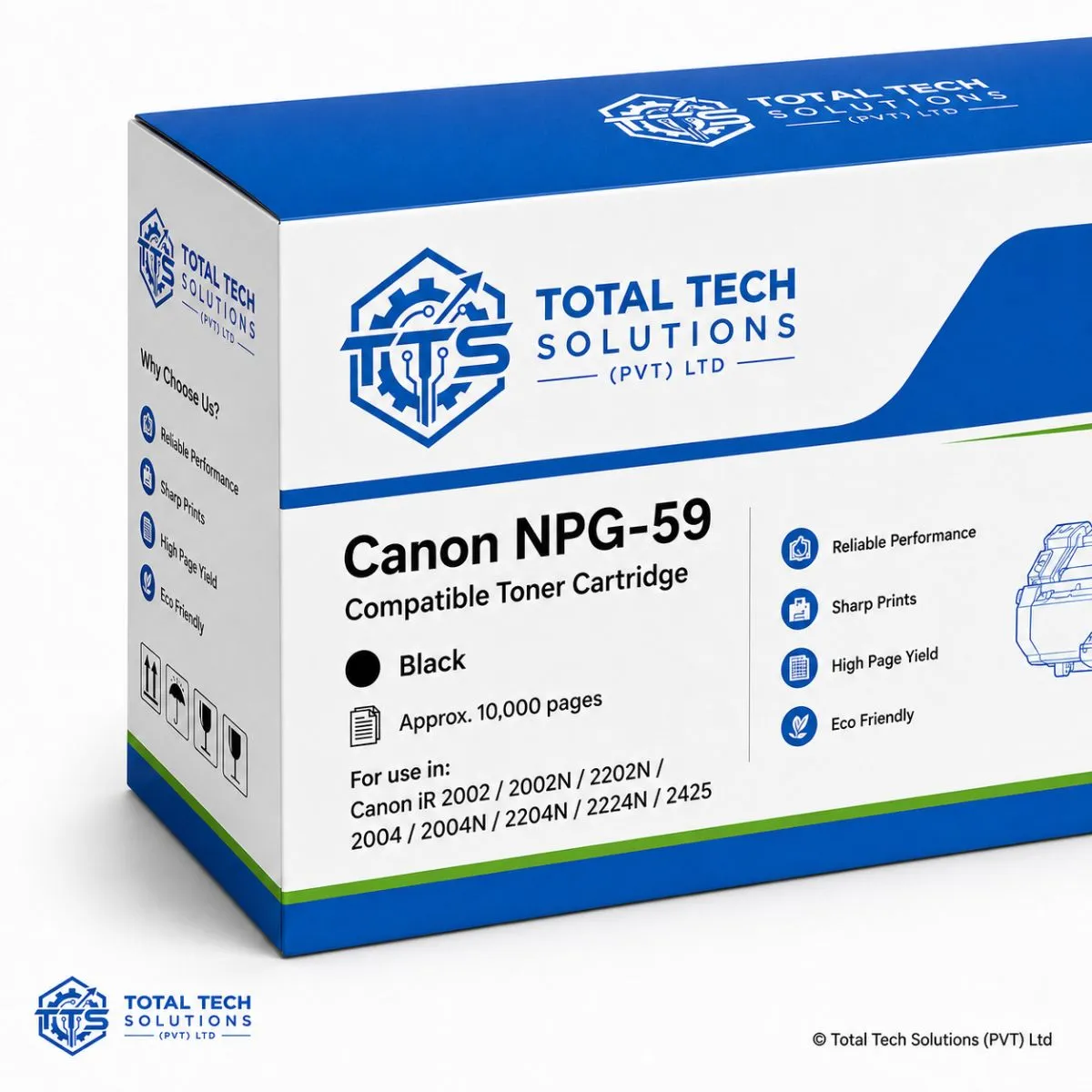 Custom / Compatible Canon NPG-59 Compatible Black Toner Cartridge, image 3