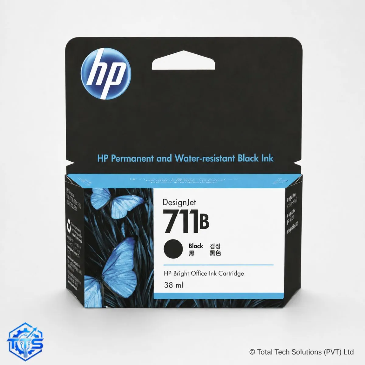 HP 711B 38-ml Black Original DesignJet Ink Cartridge for T120 / T520
