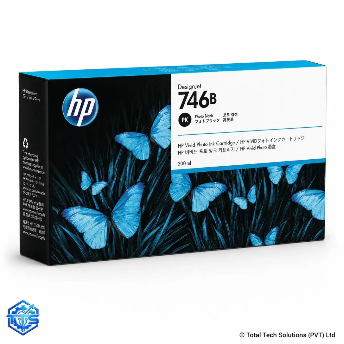 HP 746B 300-ml Photo Black DesignJet Ink Cartridge