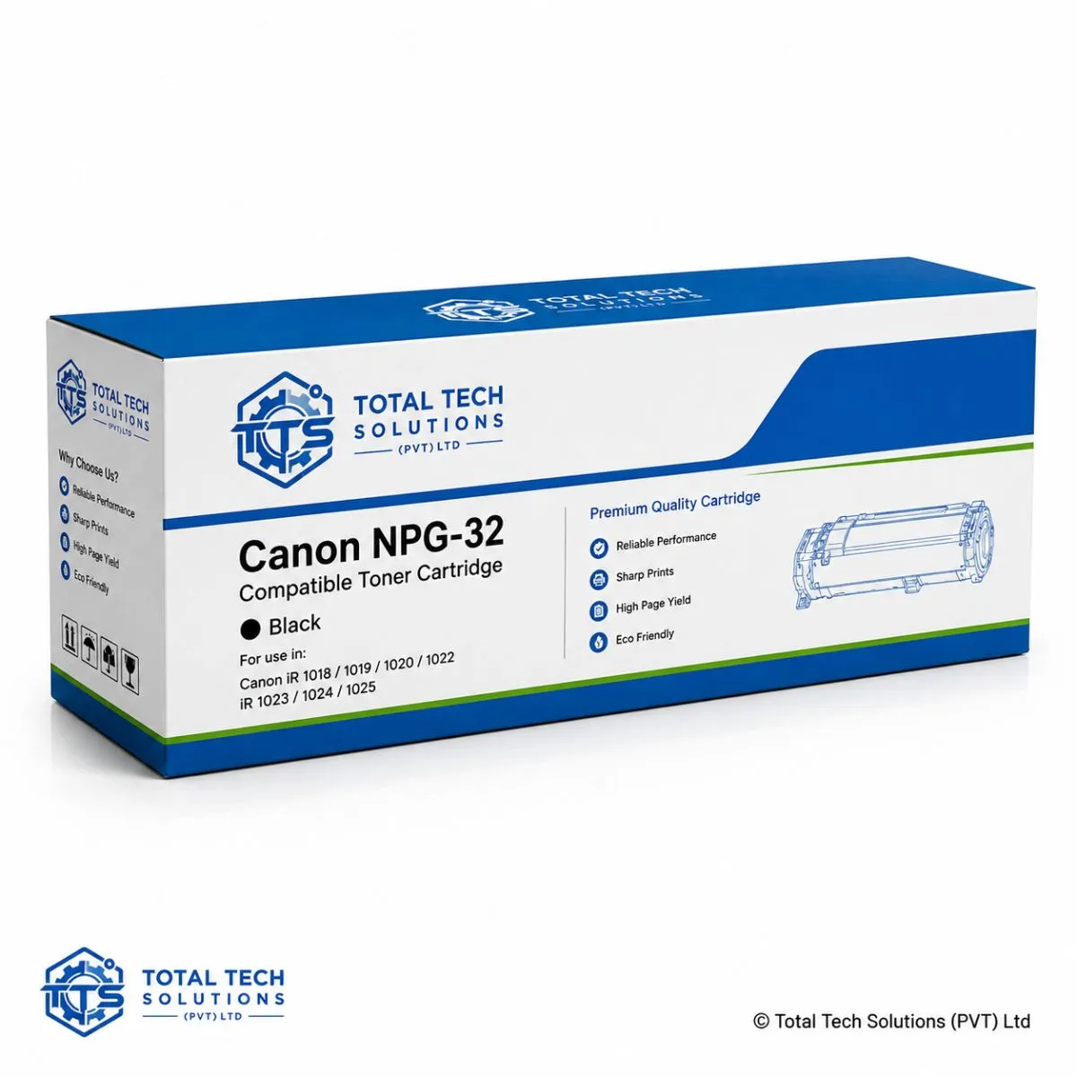 Total Tech Solutions Canon NPG-32 Black Compatible Toner Cartridge, image 3