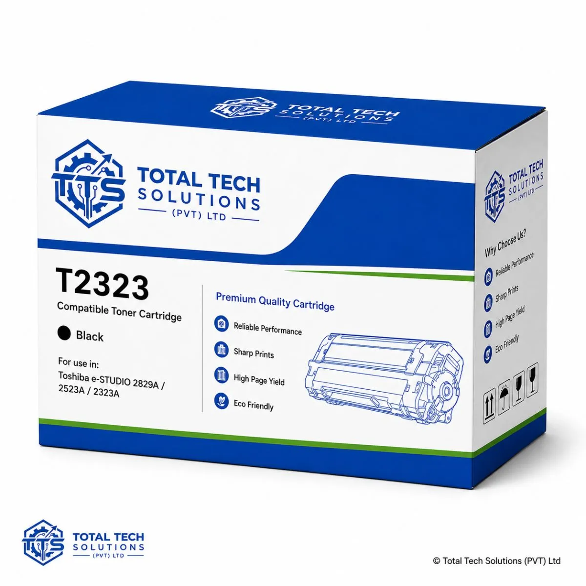 Total Tech Solutions Toshiba T-2323 Compatible Black Toner Cartridge for e-STUDIO 2323AM / 2523A / 2829A, image 3