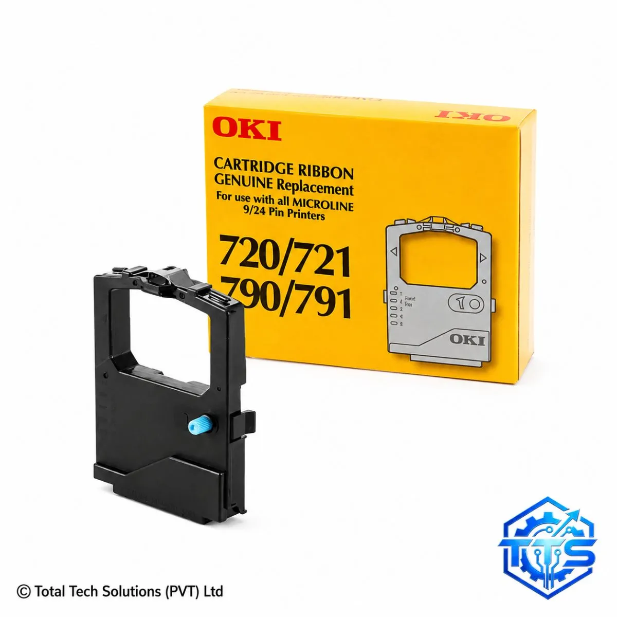 OKI 44641401 Black Ribbon Cartridge for Microline 720 / 790, image 3