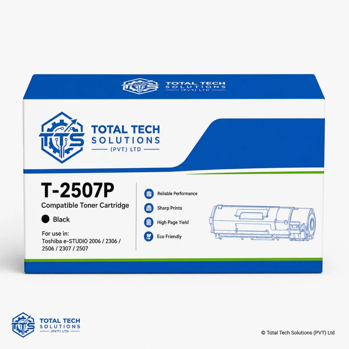 Total Tech Solutions Toshiba T-2507P Compatible Black Toner Cartridge, image 3