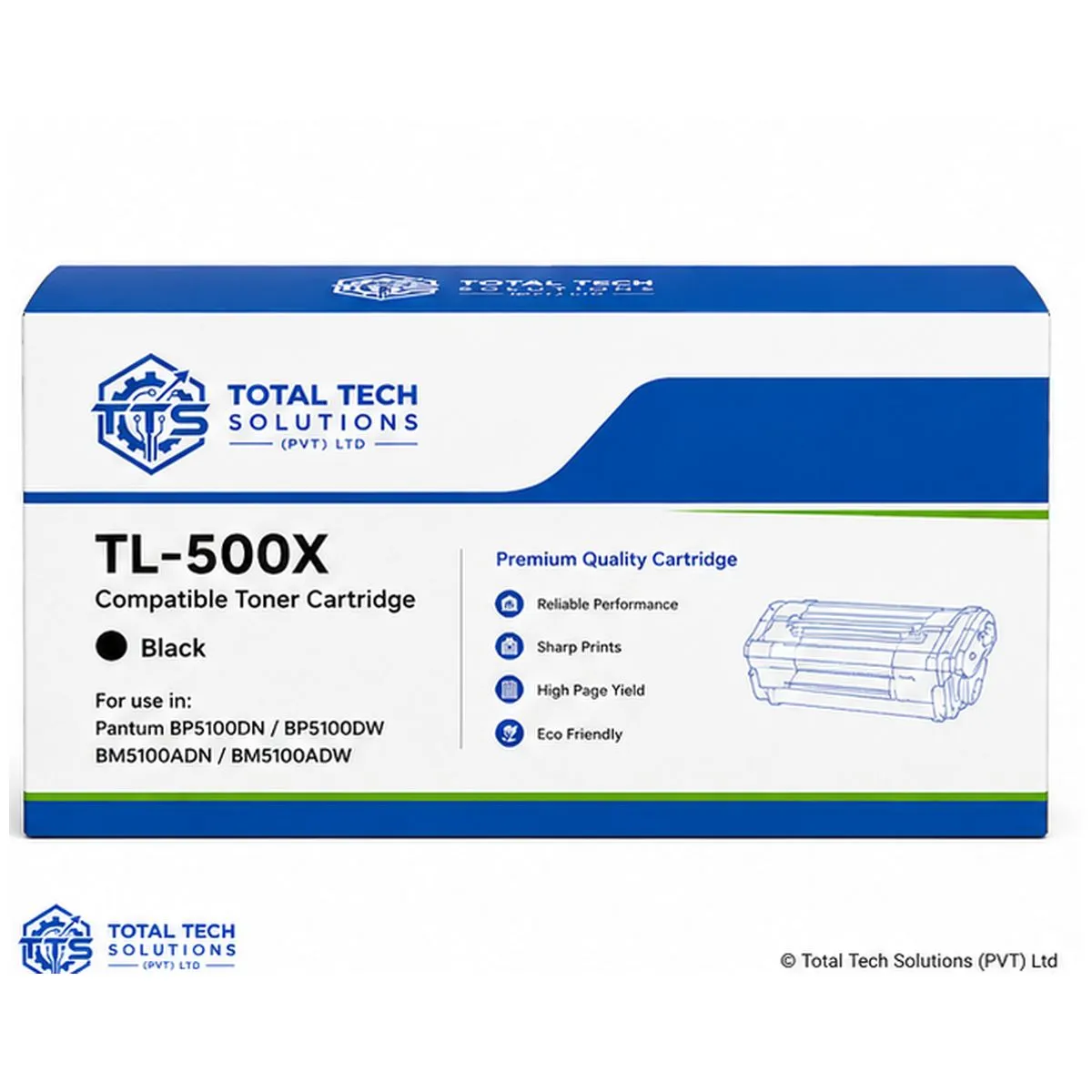Total Tech Solutions Pantum TL-500X Compatible Black Toner Cartridge