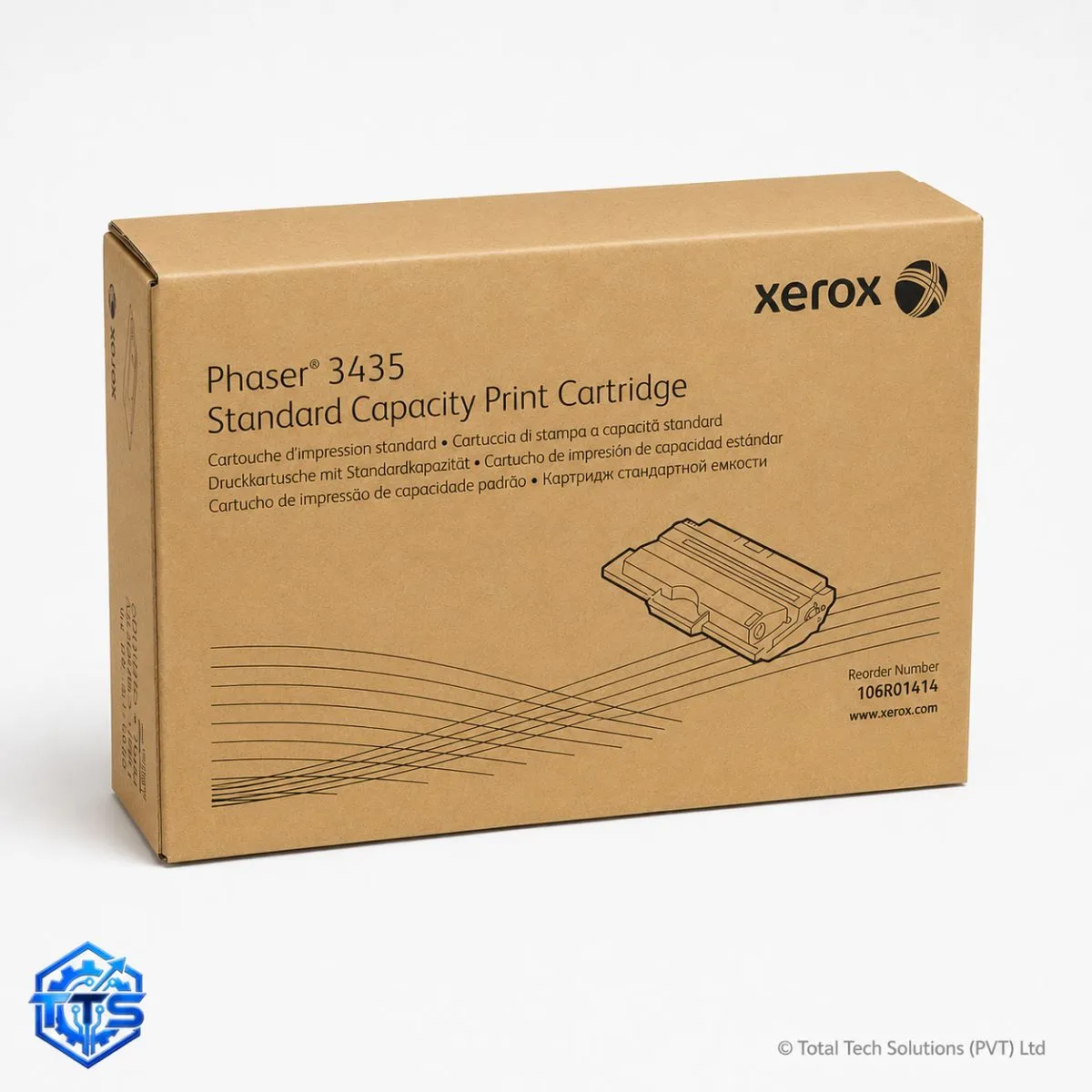 Xerox Phaser 3435 Standard Yield Black Toner Cartridge, image 3