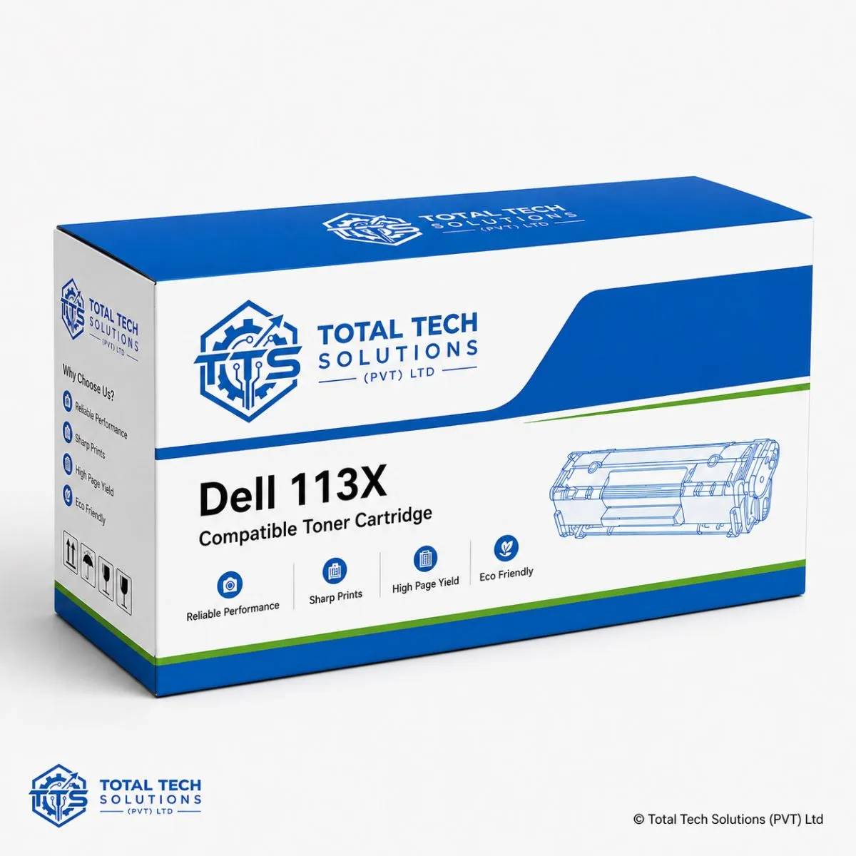 Total Tech Solutions Dell 113X Black High-Yield Compatible Toner Cartridge, image 2