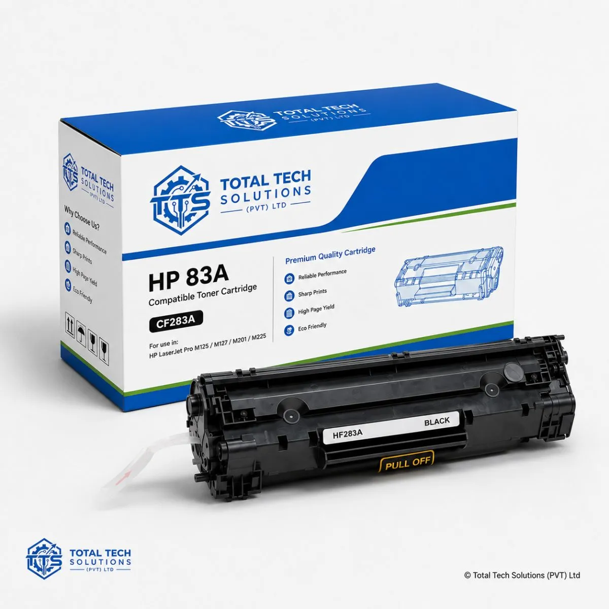 Total Tech Solutions HP 83A Compatible Black Toner Cartridge - CF283A, image 2
