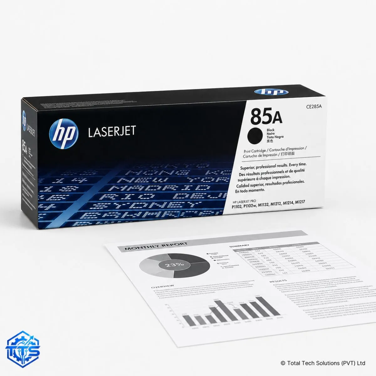 HP 85A Black Original LaserJet Toner Cartridge CE285A, image 3