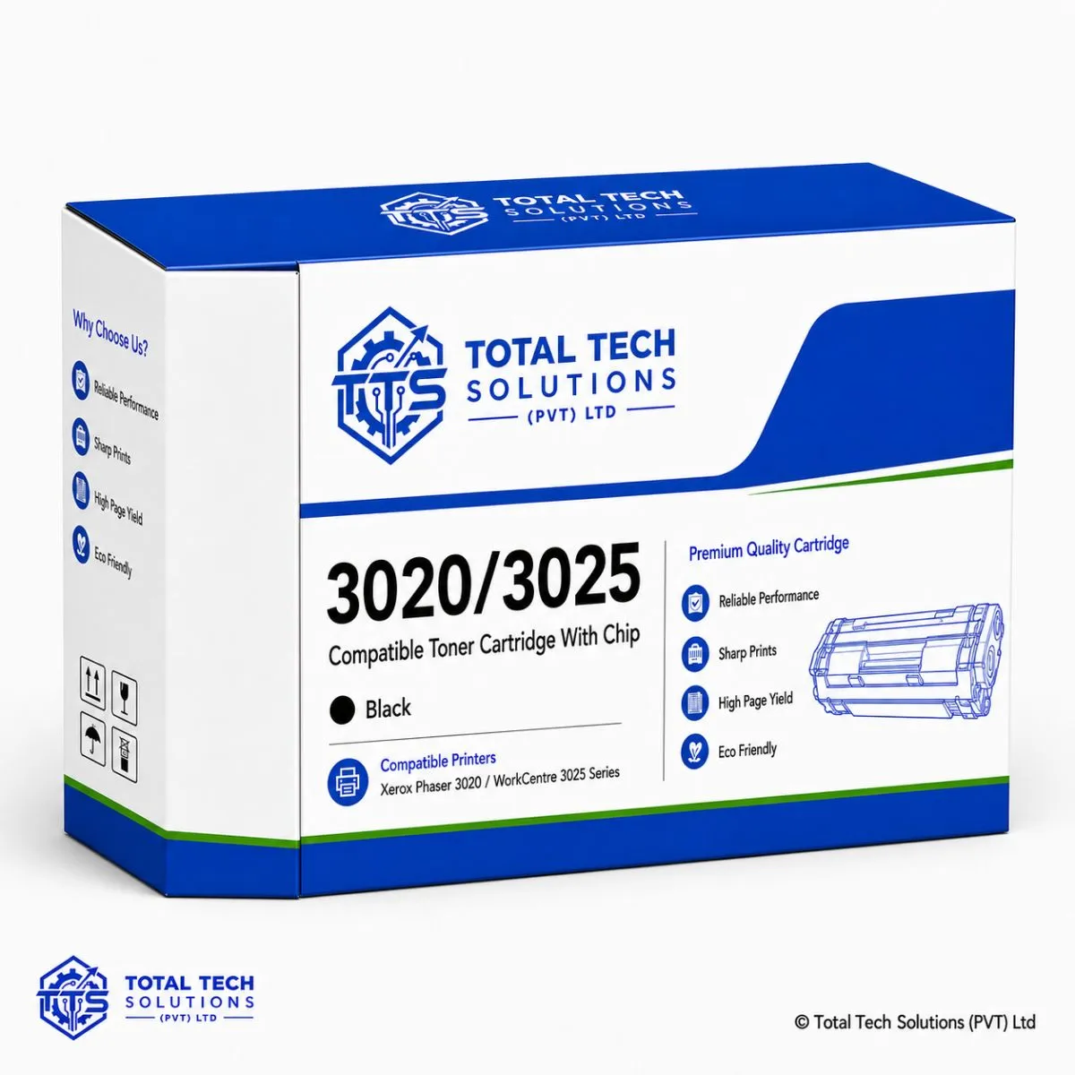 Xerox 3020/3025 Compatible Toner Cartridge With Chip, image 2