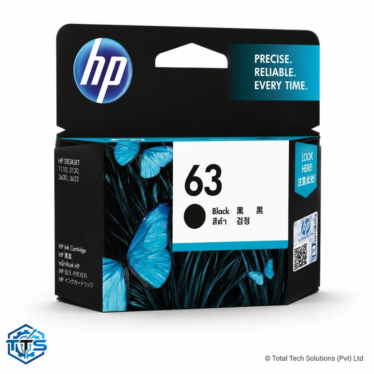 HP 63 Black Original Ink Cartridge, image 2