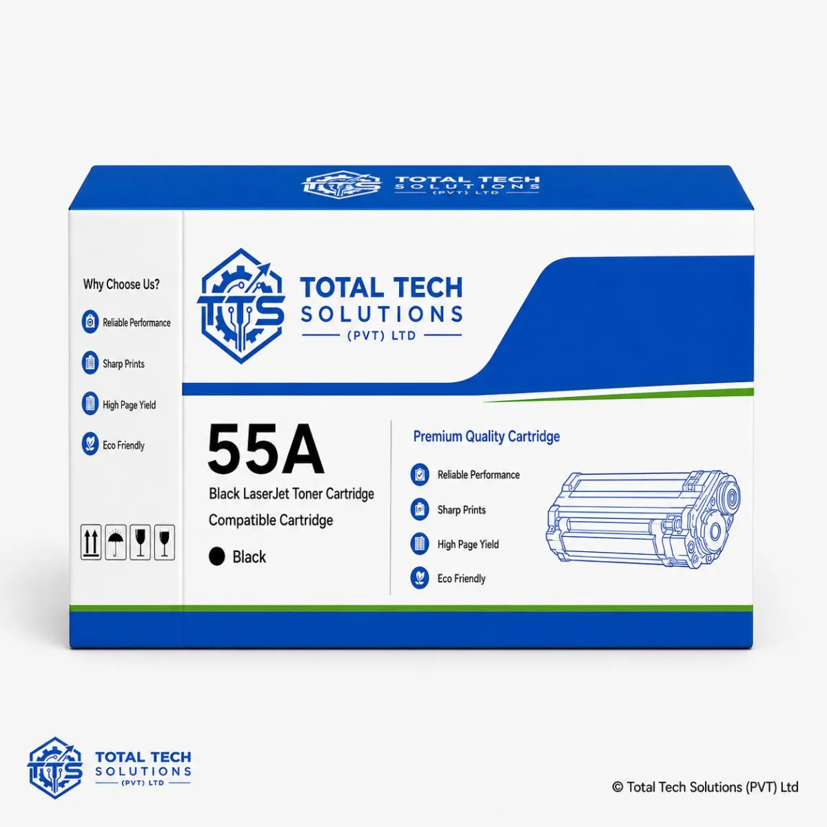 HP 55A Black LaserJet Toner Cartridge (Compatible) [55A], image 2