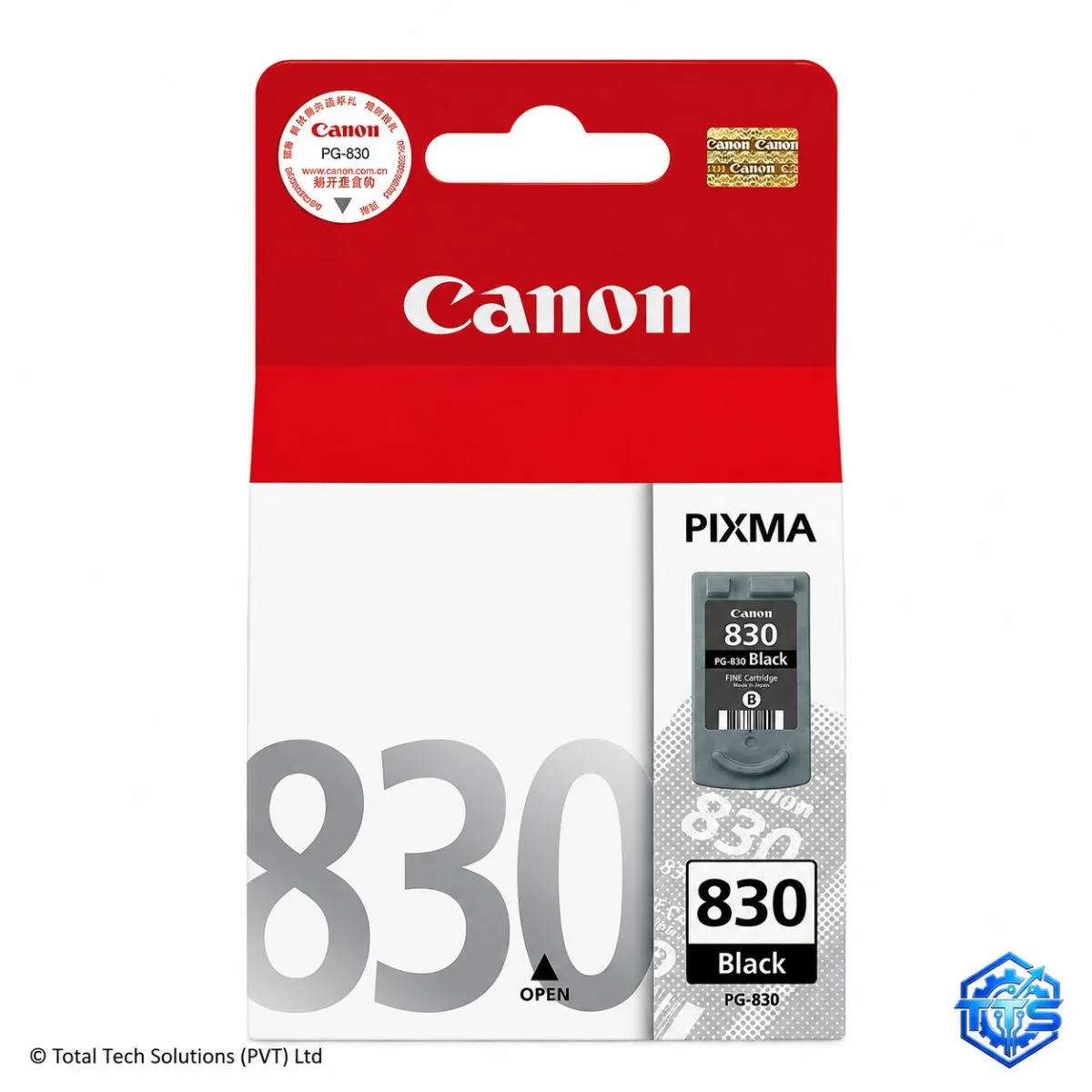 Canon PG-830 Black Original FINE Ink Cartridge, image 2