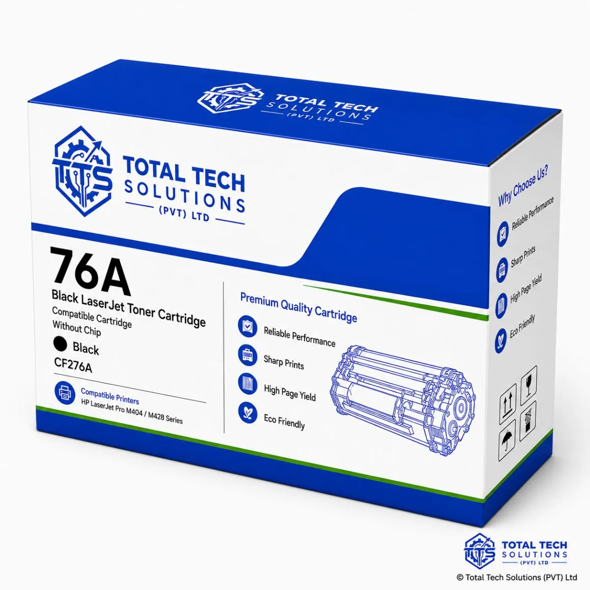 Total Tech HP 76A Compatible Toner Cartridge (without Chip), image 2