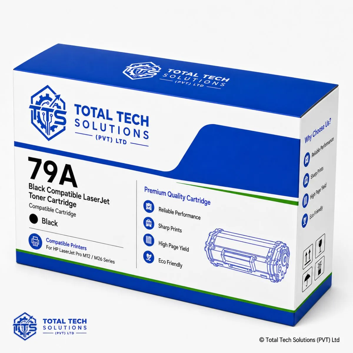 HP Compatible 79A Black Compatible LaserJet Toner Cartridge, image 3