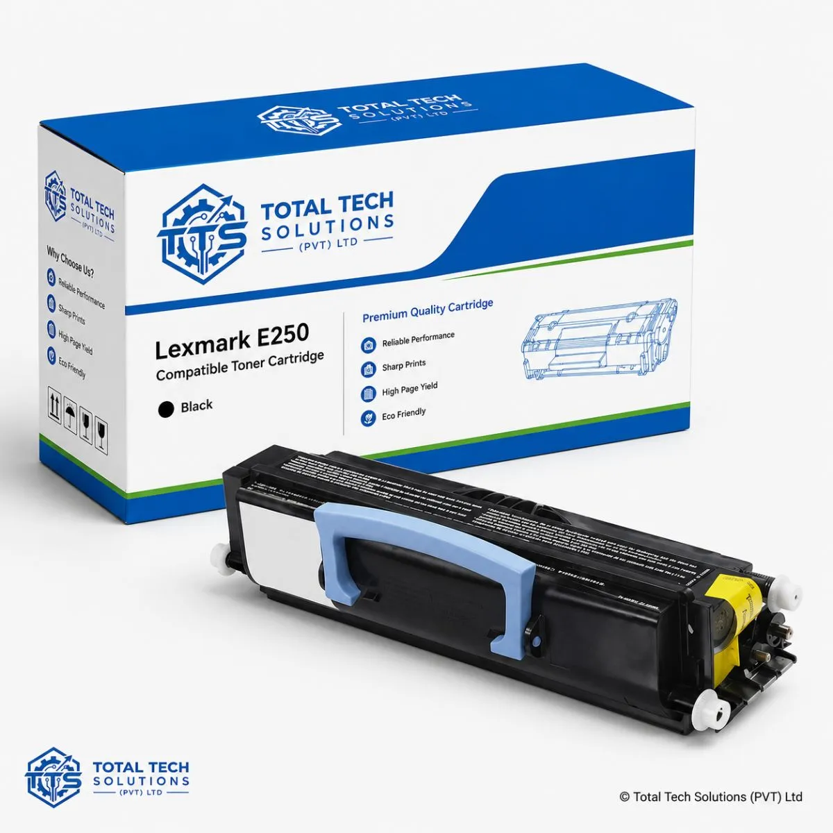 Total Tech Solutions Lexmark E250 Compatible Black Toner Cartridge, image 2