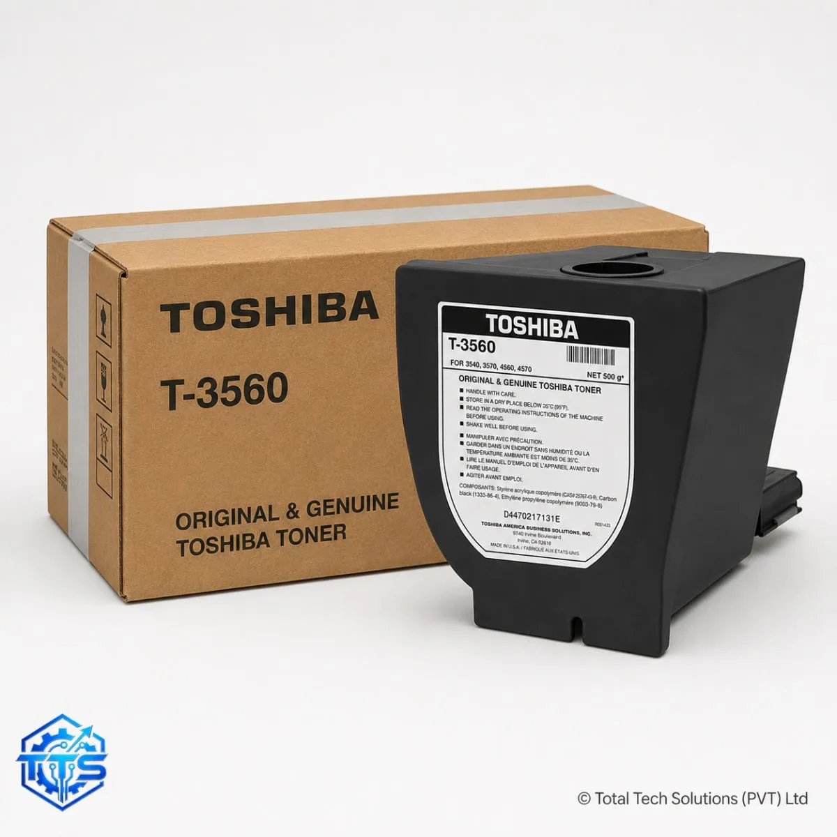 Toshiba T3560 Original Black Toner Cartridge, image 3