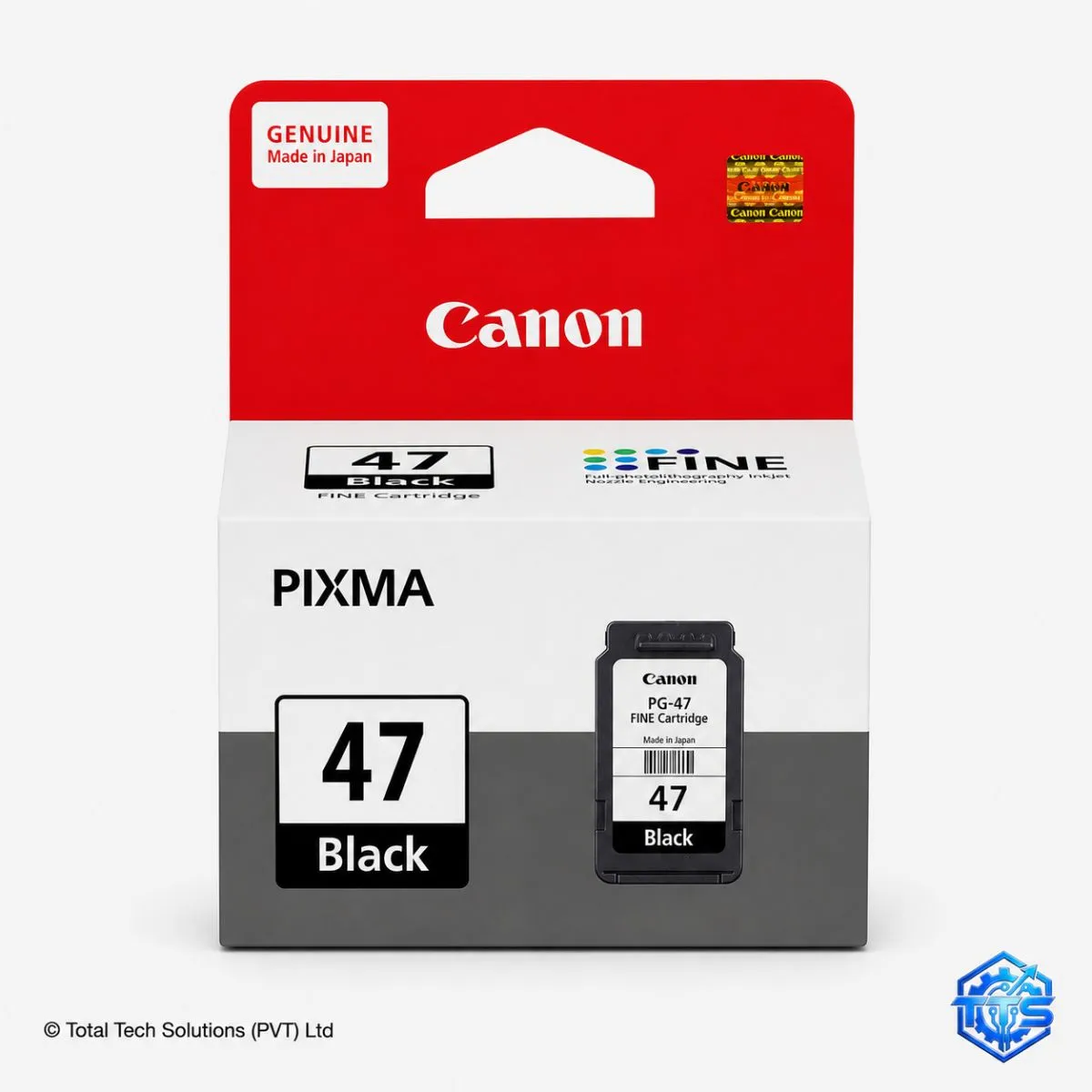 Canon PIXMA PG-47 Black Original Ink Cartridge for E400 / E410 / E470 / E480, image 2