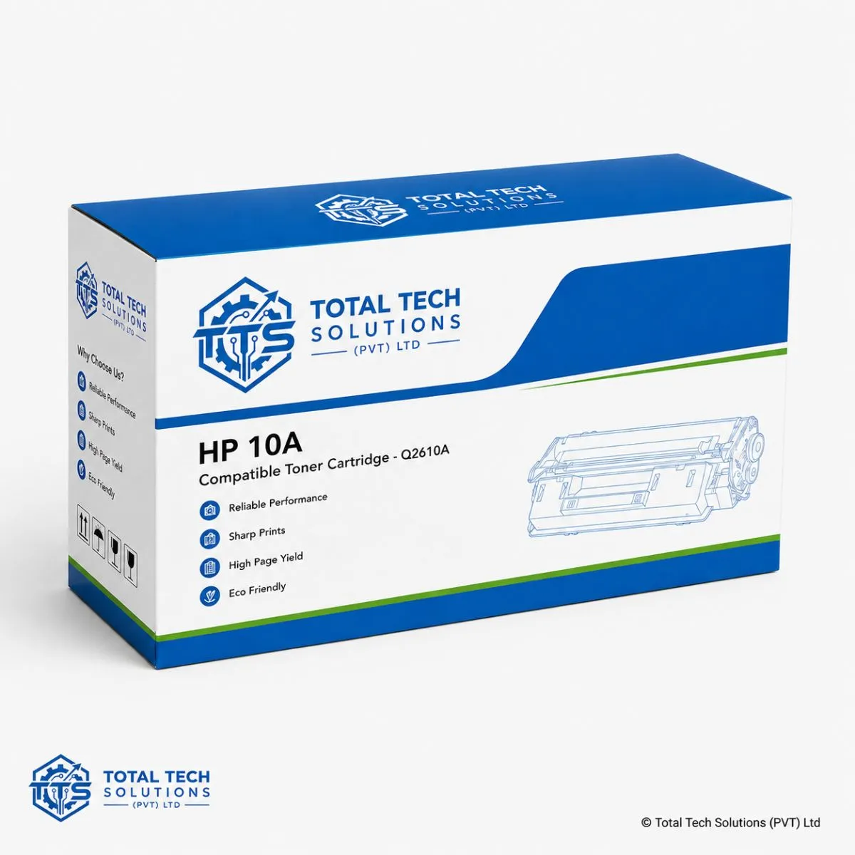 Total Tech Solutions HP 10A Compatible Black Toner Cartridge - Q2610A, image 3