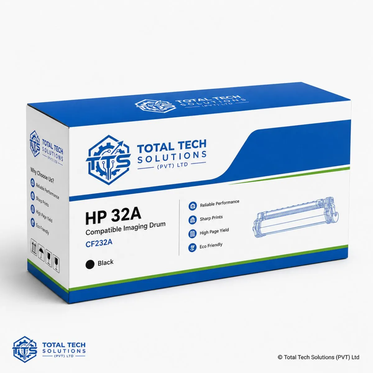 Total Tech Solutions HP 32A Compatible Imaging Drum Unit - CF232A, image 3