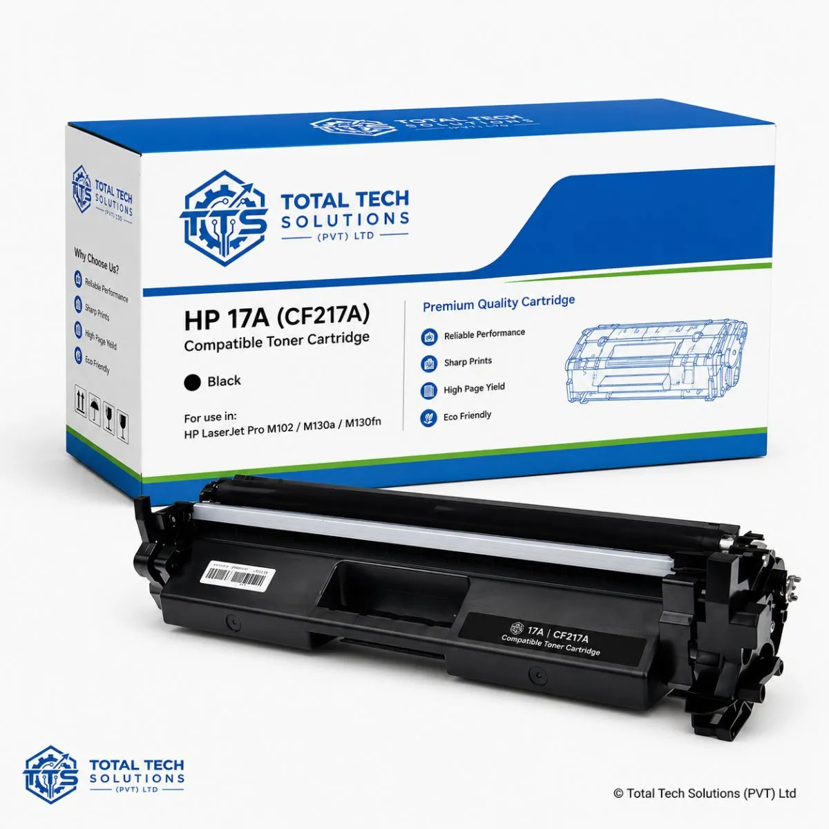 Total Tech Solutions HP 17A Compatible Black Toner Cartridge - CF217A, image 3