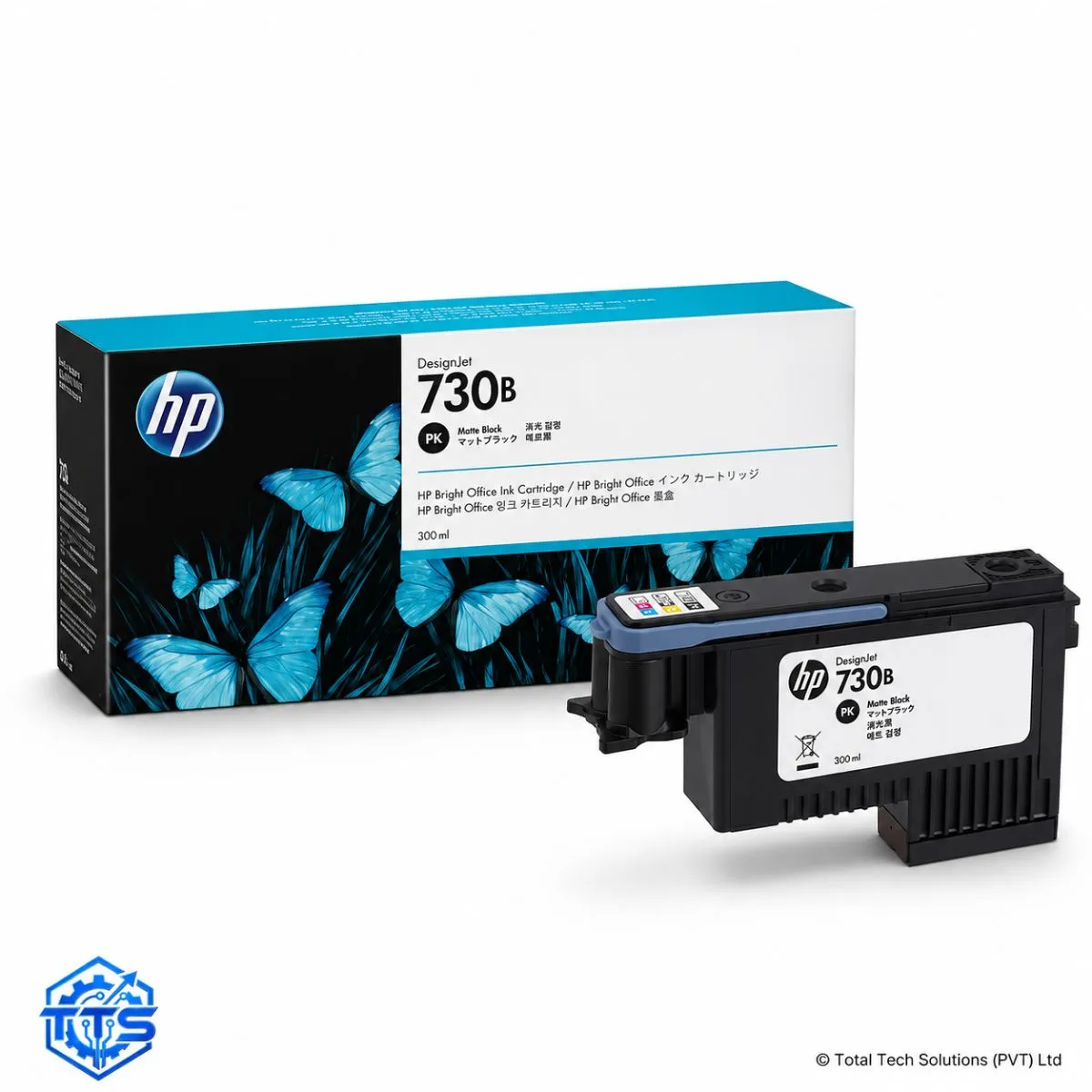 HP 730B 300-ml Matte Black Original DesignJet Ink Cartridge