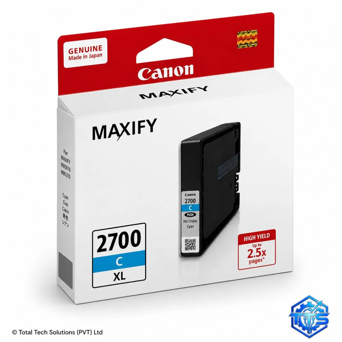 Canon MAXIFY PGI-2700XL High Yield Original Ink Cartridge