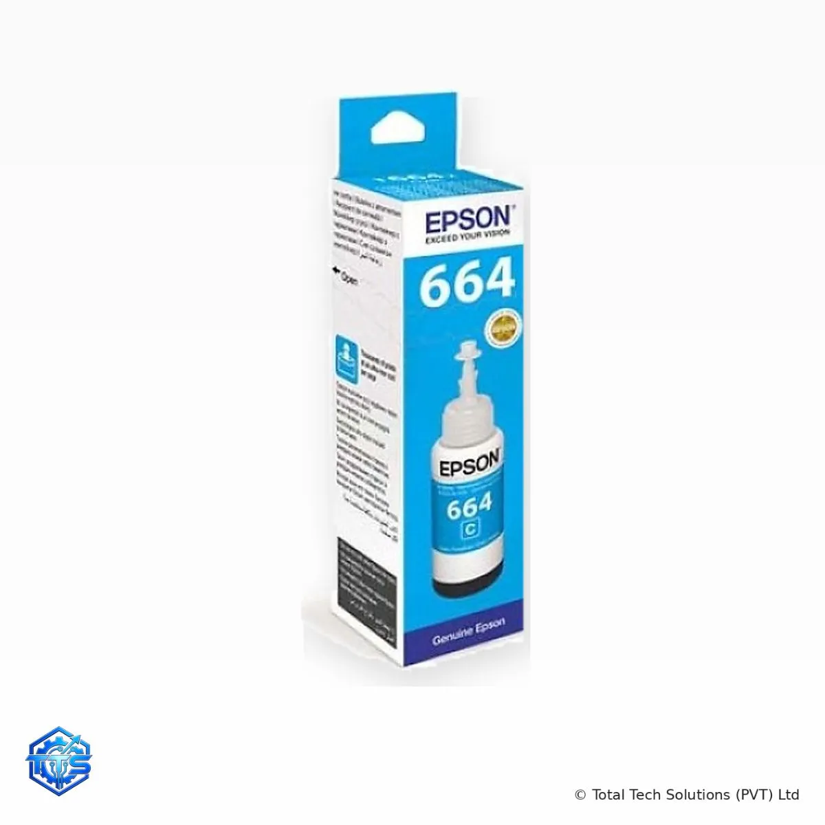 Epson T6642 Cyan Original Ink Bottle 70ml for Epson L100 / L110 / L130 / L200 / L300 / L310 / L365 / L550 / L565 / L1300, image 3