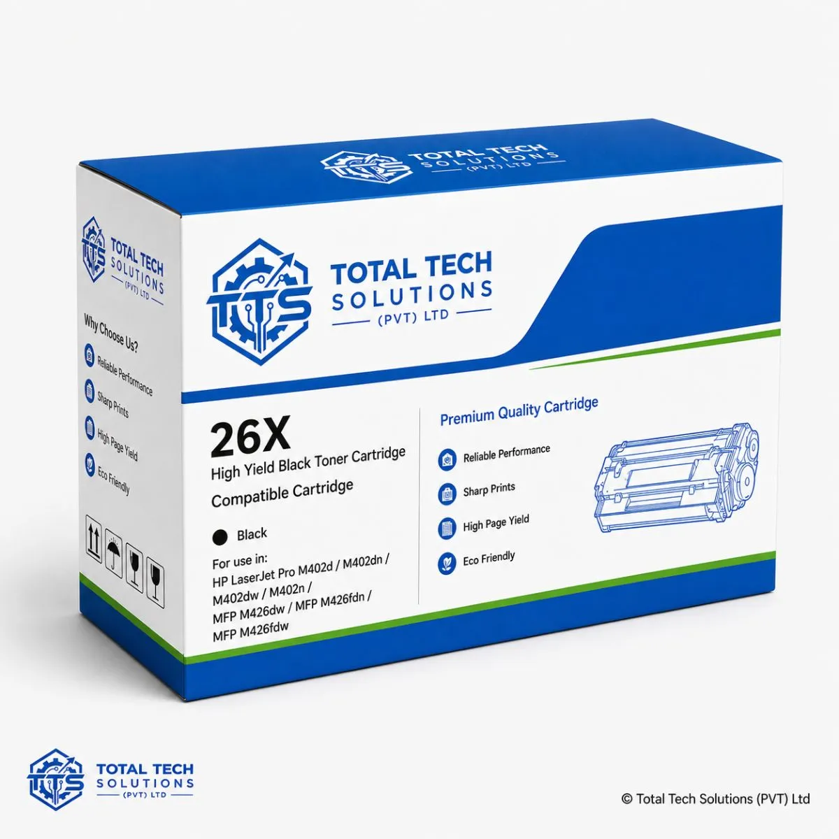HP 26X High Yield Black Compatible Toner Cartridge