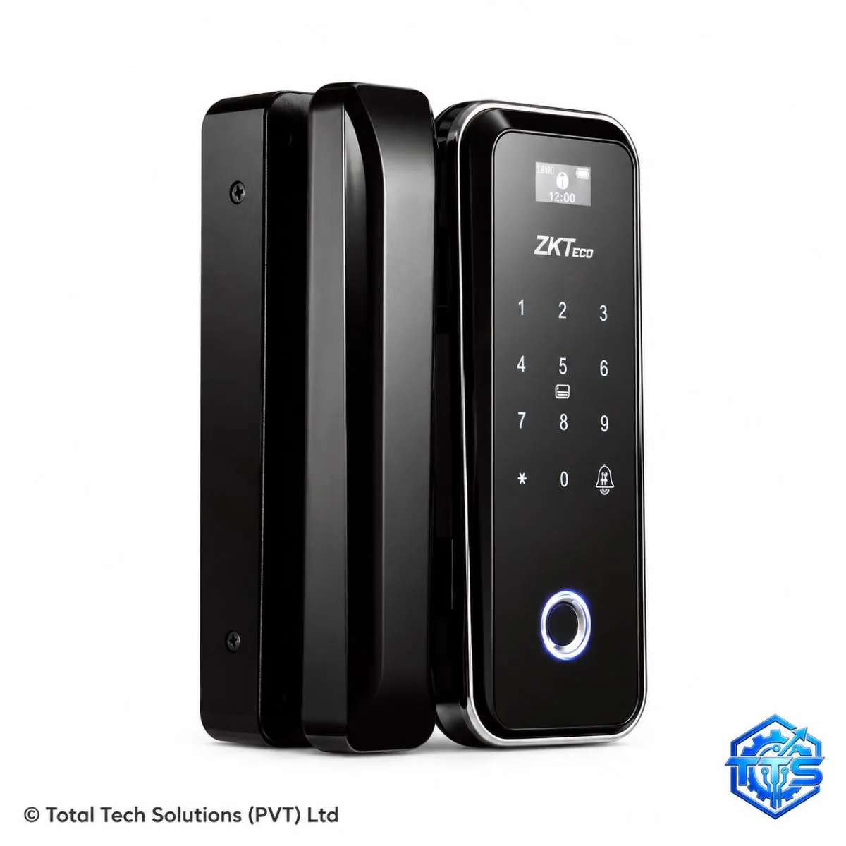 ZKTeco GL300W Wi-Fi Smart Glass Door Lock with Fingerprint / Passcode / IC Card / App, image 3