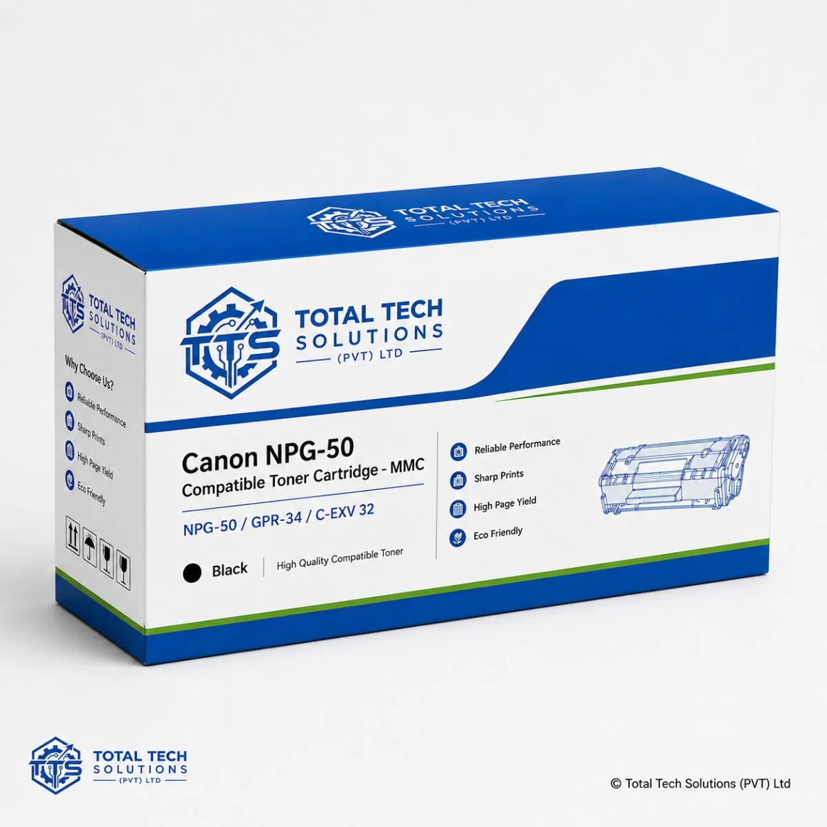 Total Tech Solutions Canon NPG-50 Black Compatible Toner Cartridge - MMC, image 3