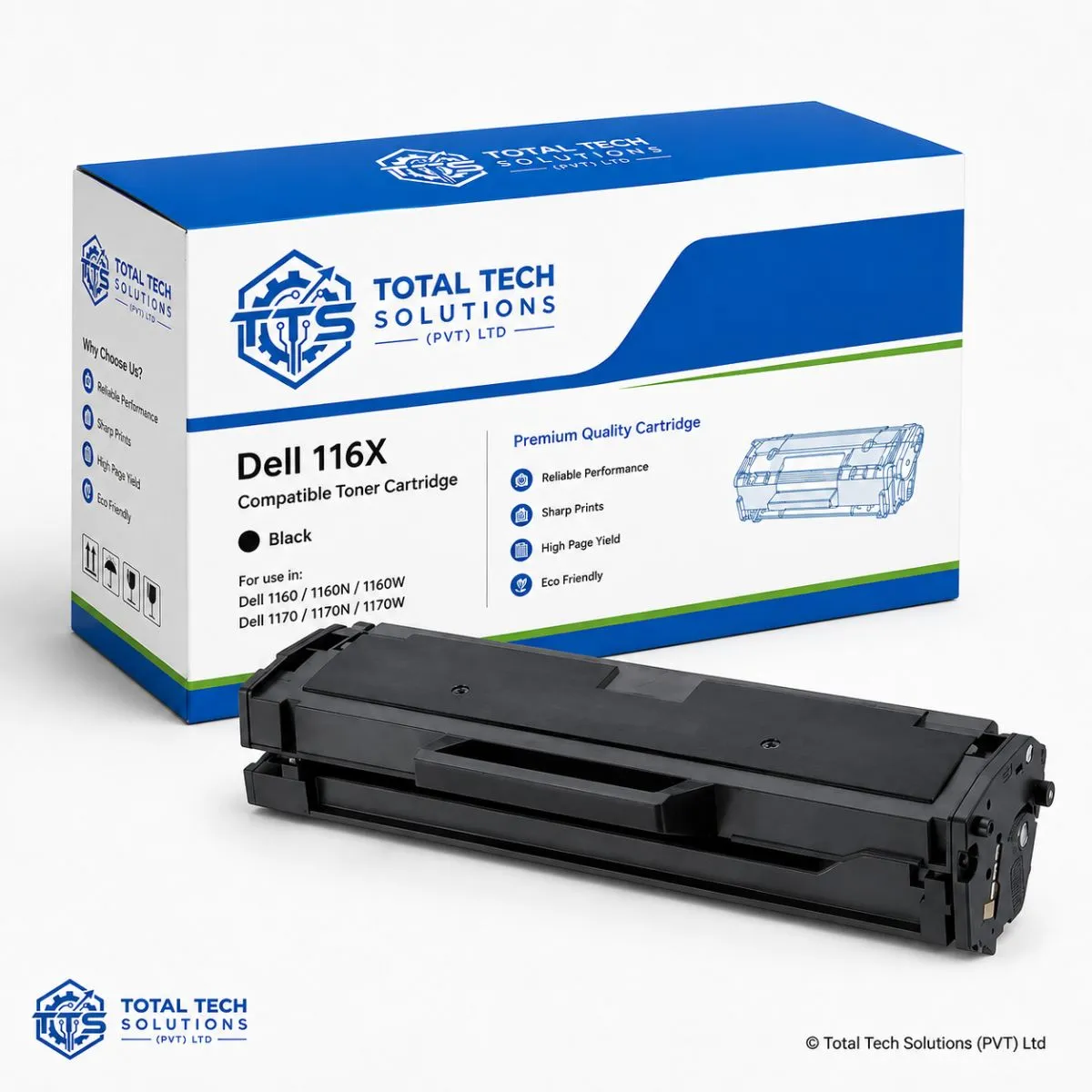 Total Tech Solutions Dell 116X Black Compatible Toner Cartridge