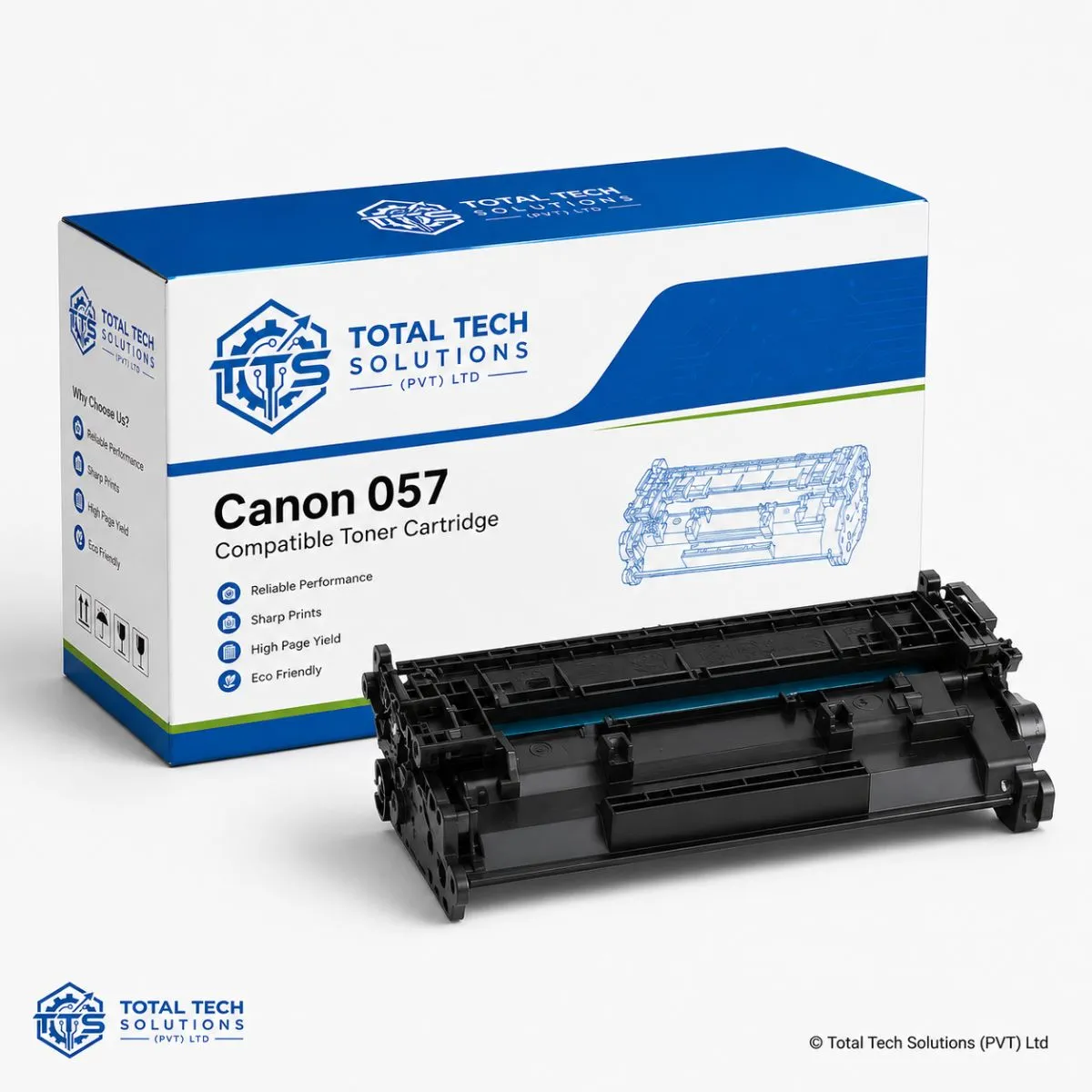 Total Tech Solutions Canon 057 Black Compatible Toner Cartridge