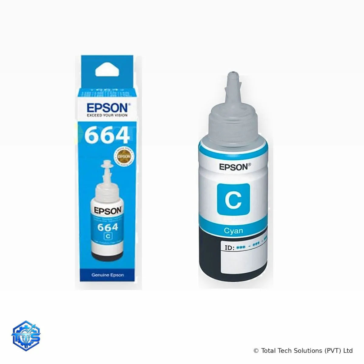 Epson T6642 Cyan Original Ink Bottle 70ml for Epson L100 / L110 / L130 / L200 / L300 / L310 / L365 / L550 / L565 / L1300, image 2