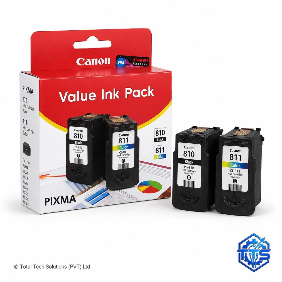 Canon PG-810 + CL-811 Original Ink Cartridge Value Pack, image 2