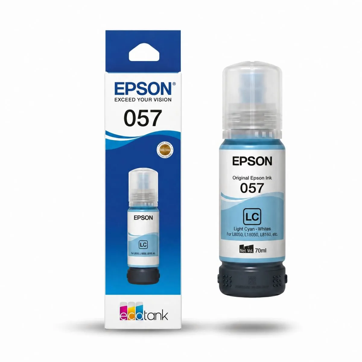 Epson 057 Light Cyan Original Ink Bottle for L8050/L18050/L8150W