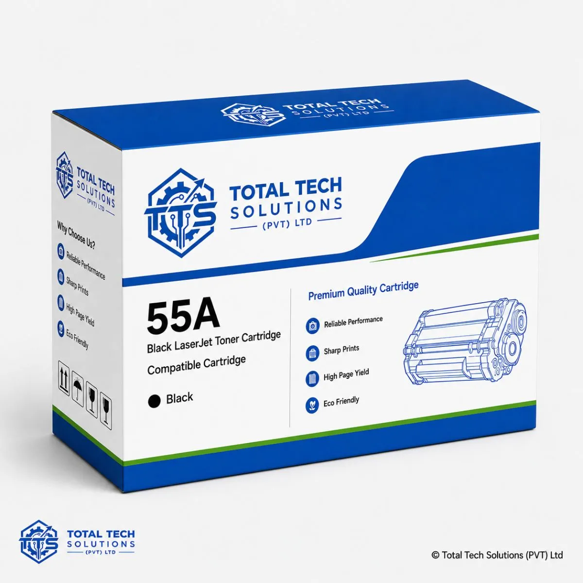HP 55A Black LaserJet Toner Cartridge (Compatible) [55A], image 3