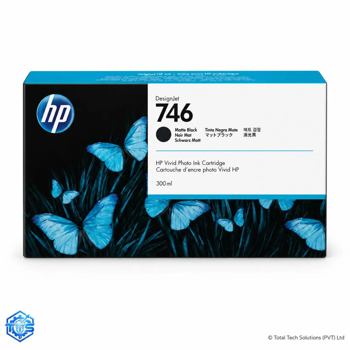 HP 746 300-ml Matte Black Original DesignJet Ink Cartridge, image 3