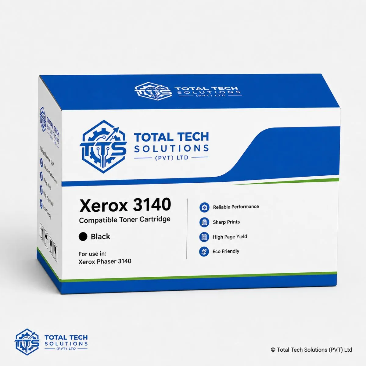 Total Tech Solutions Xerox Phaser 3140 Compatible High-Yield Black Toner Cartridge - 108R00909, image 4