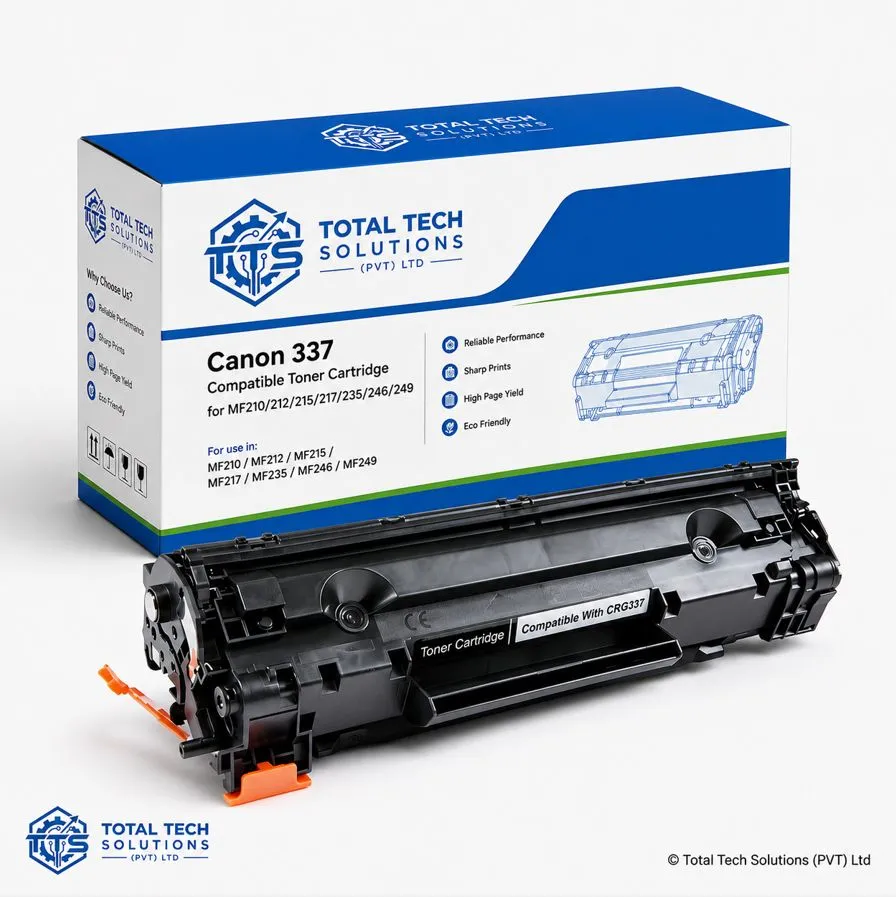Total Tech Solutions Canon 337 Black Compatible Toner Cartridge for MF210/MF212/MF215/MF217/MF235/MF246/MF249, image 2
