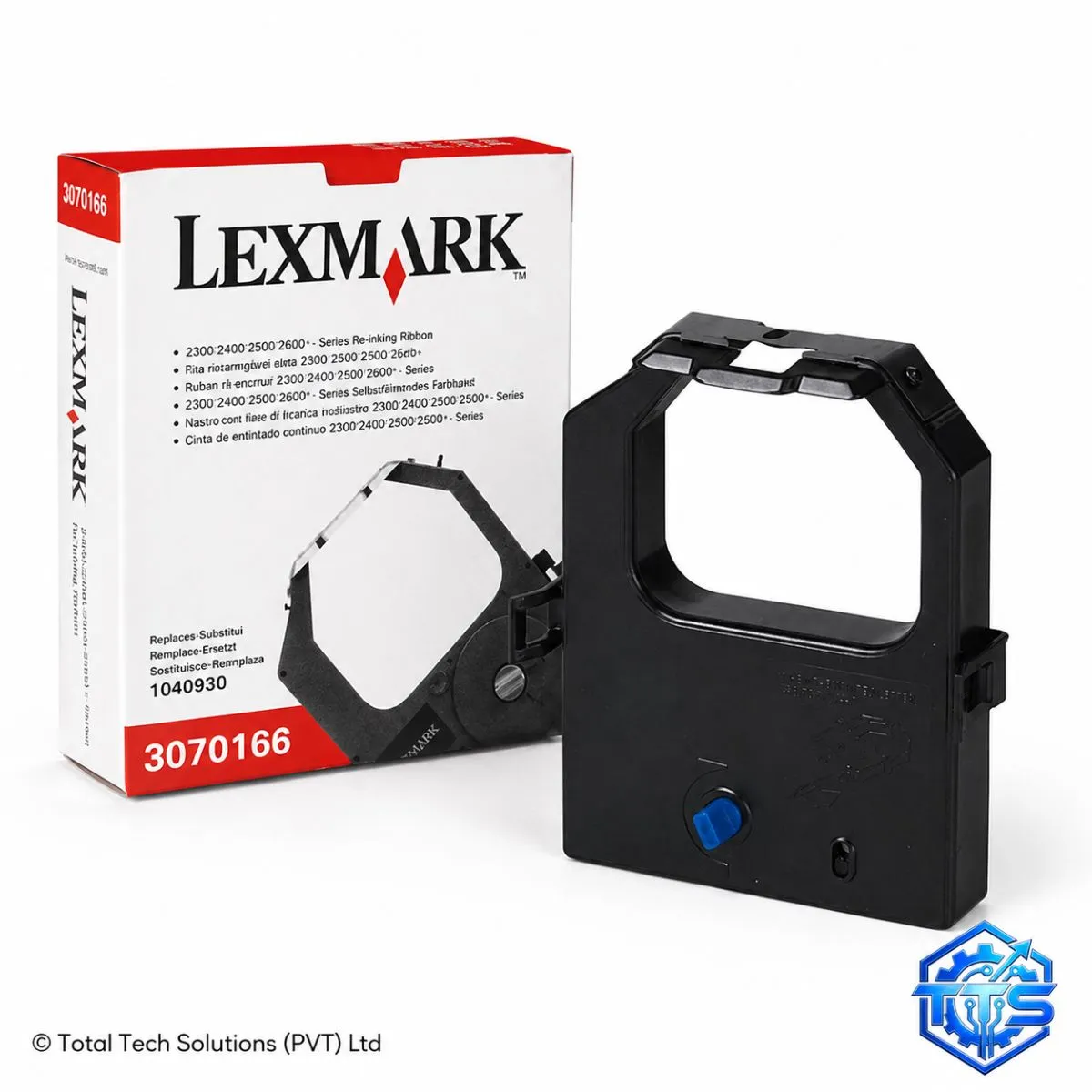 Lexmark 3070166 Black Re-Inking Ribbon for 2300 / 2400 / 2500 Series, image 3