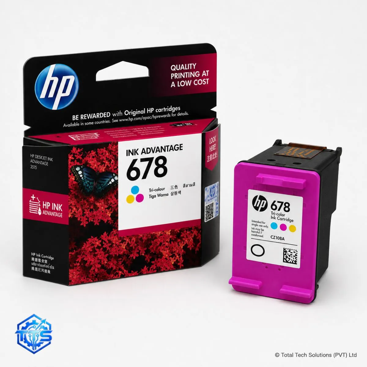 HP 678 Tri-color Original Ink Advantage Cartridge for HP 1015/2515/1515/2545/2645/3545/4645, image 2