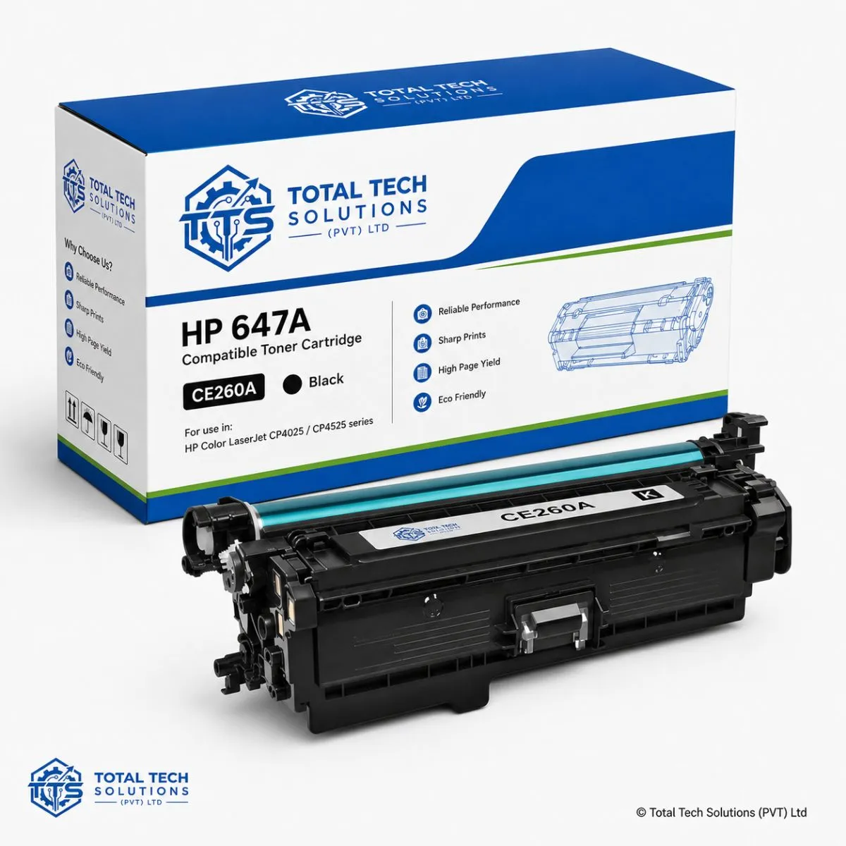 Total Tech Solutions HP 647A / 648A Compatible Toner Cartridge