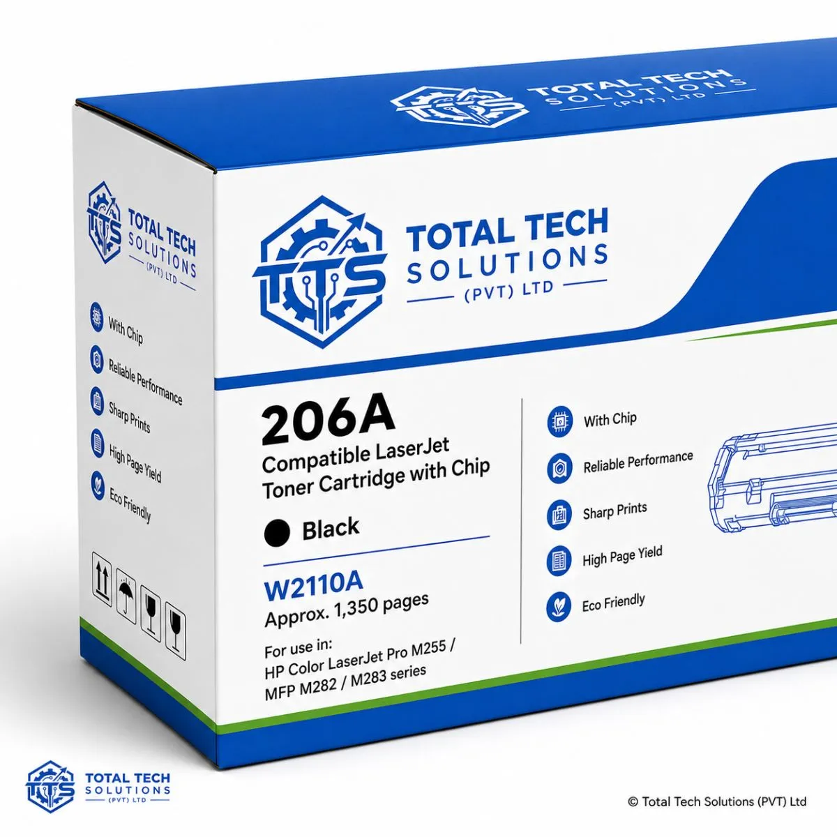 HP Compatible 206A Black Compatible LaserJet Toner Cartridge with Chip, image 3
