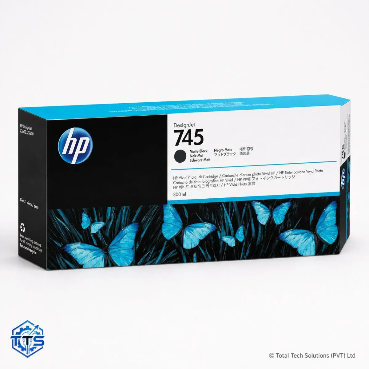 HP 745 300-ml Matte Black Original DesignJet Ink Cartridge