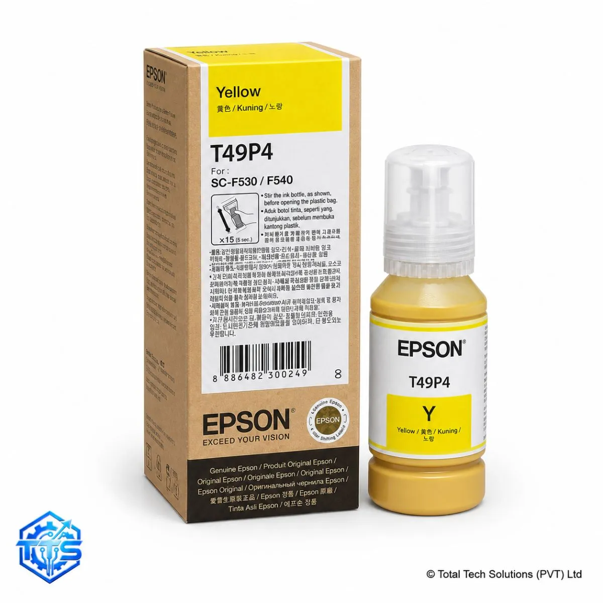Epson T49P4 Yellow Sublimation Ink 140ml for Epson SureColor SC-F130 / SC-F140 / SC-F530, image 2