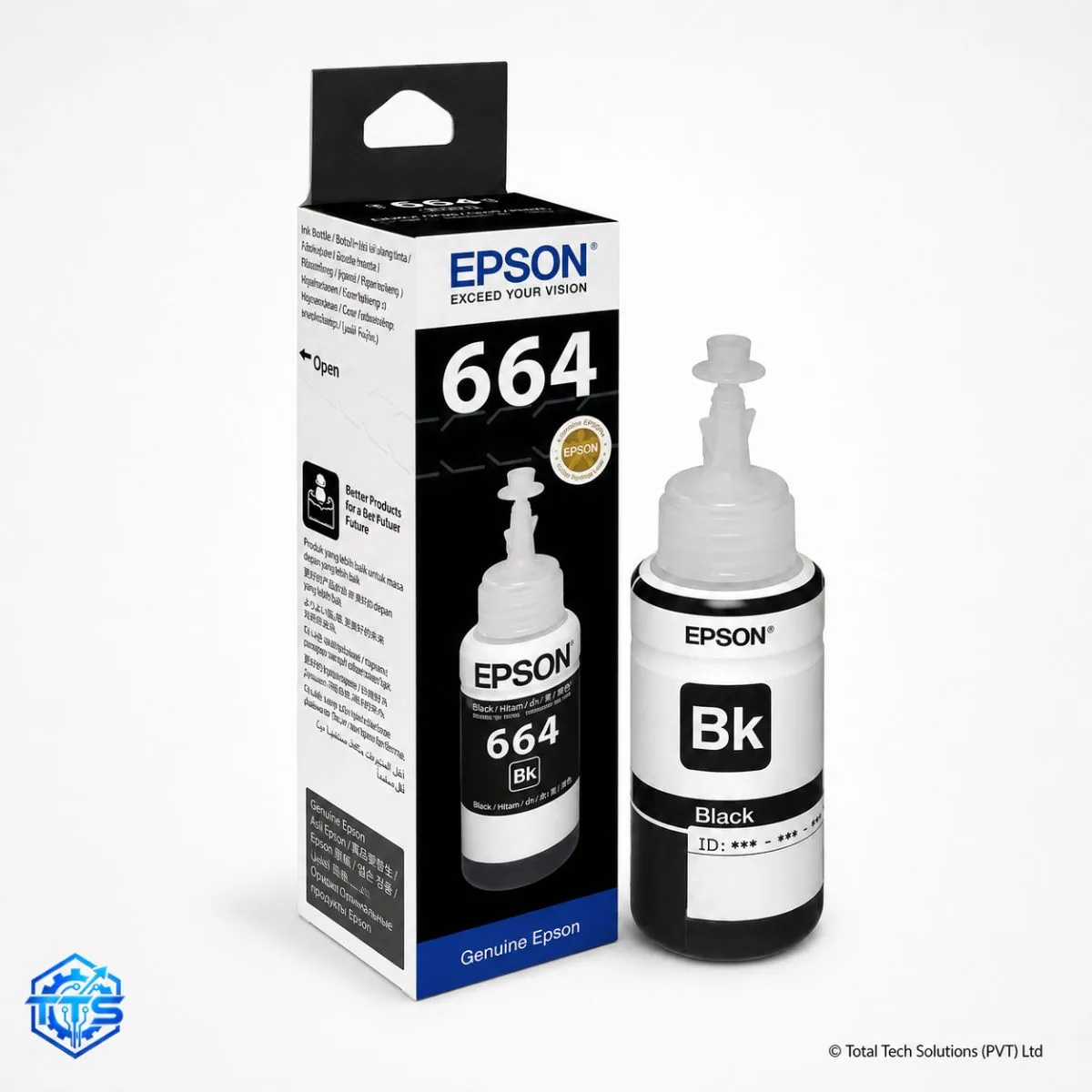 Epson T6641 Black Original Ink Bottle for Epson L100/110/130/200/300/310/365/550/565/1300