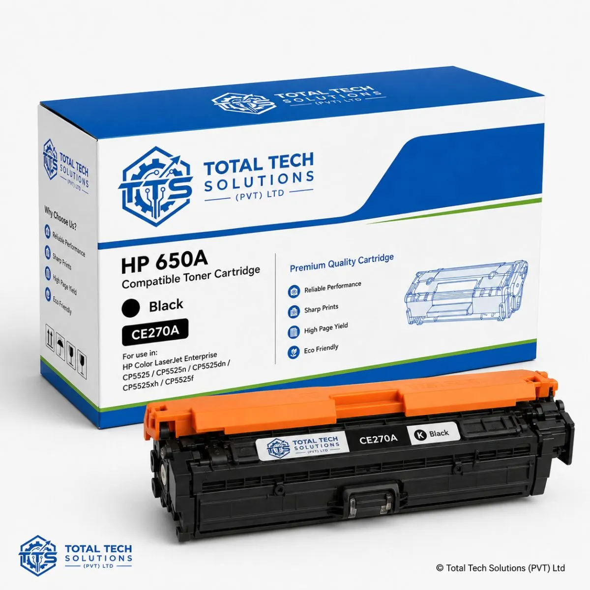 Total Tech Solutions HP 650A Compatible Toner Cartridge