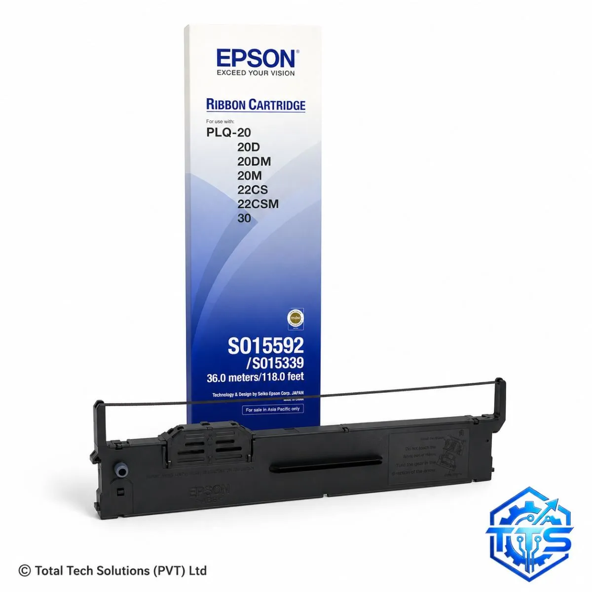 Epson PLQ-20 Black Original Printer Ribbon Cartridge - S015592 / S015339